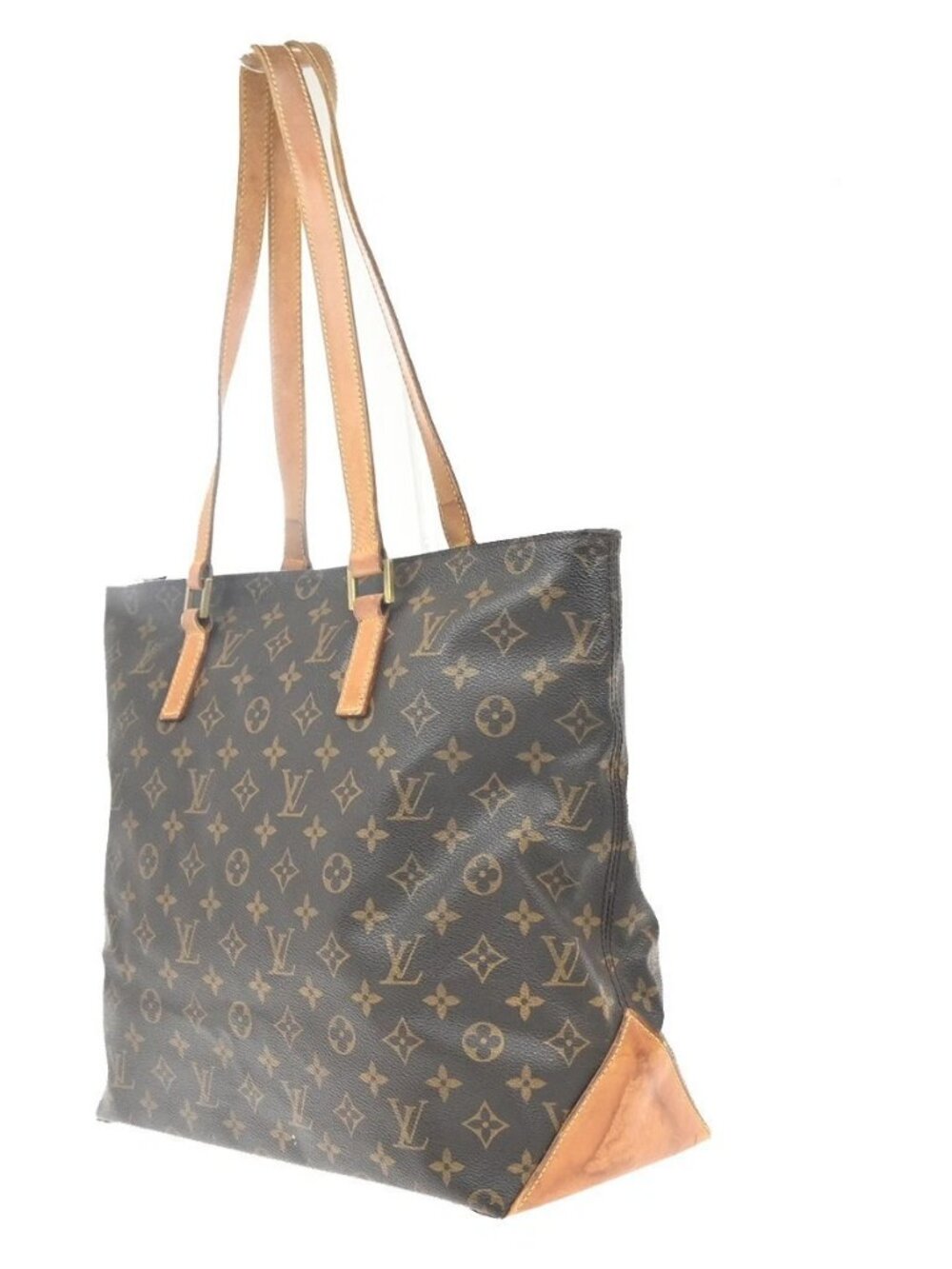 LOUIS VUITTON Cabas Mezzo Shoulder Bag Monogram Leather Brown M51151 82MA440 - Picture 2 of 16